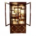 Rosewood Curio  Display Cabinet with Mother of pearls Inlaid Dark Cherry Finish - LK04-000354A