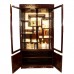 Rosewood Curio  Display Cabinet with Mother of pearls Inlaid Dark Cherry Finish - LK04-000354A