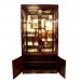 Rosewood Curio  Display Cabinet with Mother of pearls Inlaid Dark Cherry Finish - LK04-000354A