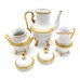 China vintage Iridescent Footed Gold Cut-out Tea Cup Set - LKJW-TS03