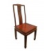 Carved Rosewood Oriental Dining Room Chair Longevity Symbol Dark Cheryy Red - LK-DCH01