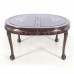 Chinese Rosewood 98" Oval Dining Set with Mother of Pearl Inlaid 98"  With Tiger Leg and Grapes Carving Design 11 Pc Set - DF-D010F/98