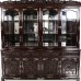 Solid Rosewood Mother of Pearl Inlaid 72" Tiger Leg Buffet & Hutch Display Cabinet Dark Cherry Finish with Grape Carvings  - DF-B001A T/L