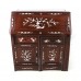 Solid Rosewood Mother of Pearl Inlaid Writing Desk With Hidden Chair Dark Cherry Finish - LK 60-00254A