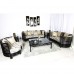 Solid Rosewood Sofa Set 6 Pcs Set Dark Brown Color - LK RD. SOFA