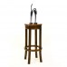 Solid Rosewood Bar Stool with Footrest Natural Color - LPK BC