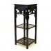 Solid Rosewood Square Flower Stand With Shelves Dark Cherry Color - LPK SQ FS