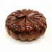 28" Pumpkin Shaped Solid Rosewood Storage Box with Lid 