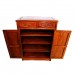 Solid Rosewood Shoe Cabinet Flower and Bird Design Natural Finish - LK10-000 III C1
