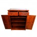 Solid Rosewood Shoe Cabinet Flower and Bird Design Natural Finish - LK10-000 III C1