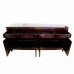 LK11-000321A 72''Rosewood Oriental Buffet Cabinet with Grapes Carvings and Dark Cherry Red Color