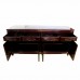 Rosewood Oriental Buffet Cabinet Dark Cherry Red Grape Carvings - 11-000321A