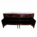 Rosewood Oriental Buffet Cabinet Dark Cherry Red Grape Carvings - 11-000321A