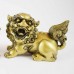 Feng Shui Pair Of Brass Fu Dogs Guardians Of Wealth And Negativity Good For Entrances Of Businesses And Homes  (A Symbol Of Loyalty And Guardianship)-YC-2FUD01