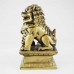 Feng Shui Pair Of Brass Fu Dogs Guardians Of Wealth With One Leg On Globe And Other On Small Fu Dog Repels Negativity & Protects Wealth,  Good For Entrances Of Businesses And Homes  YC-2FUD02