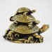 Brass Poly 3 Tier of Three Generation of Tortoise Symbolizes Longevity  YC-3GNTR