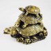 Brass Poly 3 Tier of Three Generation of Tortoise Symbolizes Longevity  YC-3GNTR