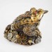 Medium Size Brass Wealthy Money Frog On Treasure for Wealth and Good Fortune YC-MEDFG01