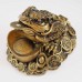 Medium Size Brass Wealthy Money Frog On Treasure & Huge Ingot (Wealth and Good Fortune)  YC-MEDFG03