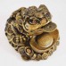 Medium Size Brass Wealthy Money Frog On Treasure & Huge Ingot (Wealth and Good Fortune)  YC-MEDFG03