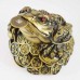 Medium Size Brass Wealthy Money Frog On Treasure & Legs on Ingot  (Wealth and Good Fortune)  YC-MEDFG04