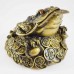 Medium Size Brass Wealthy Money Frog On Treasure & Legs on Ingot  (Wealth and Good Fortune)  YC-MEDFG04