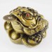 Small Size Brass Money Frog On Ingots  Attracts Wealth and Luck YC-SMFG01