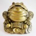 Big Size Brass Wealthy Money Frog On Treasure and Ingot YC16-BIGFG01