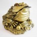 Big Size Brass Wealthy Money Frog On Treasure and Ingot YC16-BIGFG01