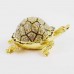 Hand painted Bejeweled Fengshui Tortoise with Diamonds and crystals Black & Gold Souvenir Home Decoration Gift Longevity  Symbol YHX-BKT01