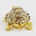 Hand painted Bejeweled Fengshui Tortoise with Diamonds and crystals Black & Gold Souvenir Home Decoration Gift Longevity  Symbol YHX-BKT01