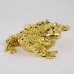 Hand painted 3 Legged Bejeweled Wish Fulfilling Money Frog Figurine Trinket Box Shiny Gold finish with Crystal Prosperity Symbol YHX-GDF02