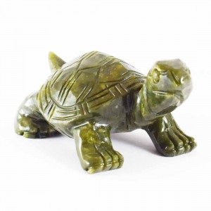 Hand Carved Fengshui Green Artificial Jade Tortoise for Longevity YJH-GNF01