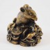 Brass Wealthy Rat Family on Treasure invites positive energies that attract an abundance of wealth luck YC-RAT01