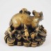 Brass Wealthy Rat Family on Treasure invites positive energies that attract an abundance of wealth luck YC-RAT01