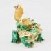 Mum And Baby Dual Frog Figurine Jewelry Trinket Box With Crystals Casket Type Souvenir Home Decoration Gift And Prosperity Symbol YHX-GF1