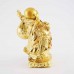 Handmade Shiny Golden Laughing Buddha Statue Holding Wealth Bag YXL-1001