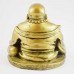 Brass Color Poly Resin Laughing Buddha With Wealth Bag Sitting On Treasure YC-STB05