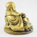 Brass Color Poly Resin Laughing Buddha With Wealth Bag Sitting On Treasure YC-STB05