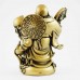 Big size Brass Laughing Buddha on Treasure Bag and Peach YC-STNBIGB01