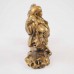 Brass Color Poly Laughing Buddha Pulling Money Bag And Holding Money Coins YC-STNBRAT01