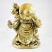 Huge Brass Laughing Buddha On Treasure And Coins Holding Fan YFM-BIGB02