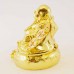 Golden Metal Craft Laughing Buddha Collectible Jewel Box sitting on Wealth bag YHX-1001