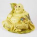 Laughing Buddha Sitting On Lotus Lead With Treasure Box And Bat For Good Wealth And Luck YJLB-STB03