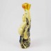 Porcelain Handmade Colorful Laughing Buddha Standing In Robe With Elevated Ingot With Both Hands YJLB-STNB01