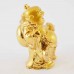 Handmade Golden Small Size Laughing Buddha Statue Holding Money Bag , Coins And Ingot YXL-S1001