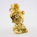 Handmade Golden Shining Laughing Buddha Statue With Coins & Calabash On Tree Branch Standing YXL-1002