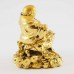 Handmade Golden Laughing Buddha Riding On Money Frog Sitting On A Bed Of Coins YXL-1004