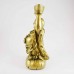 Handmade Golden Medium Size Laughing Buddha Statue On Treasure Bag Elevating A Huge Ingot With Both Hands YXL-STN04