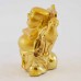 Handmade Golden Laughing Buddha Statue Holding Oogi, Calabash Gourd And Wealth Bag YXL-S1007